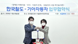 기아자동차, 한국철도공사와 장애인 여행 지원 위한 업무협약 체결